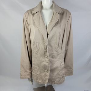 Venezia khaki jacket womens Size 22
